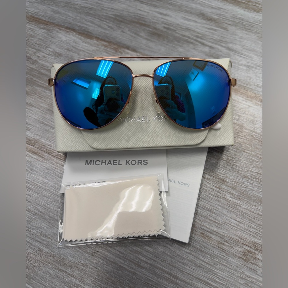 Michael Kors Blue Aviator Sunglasses